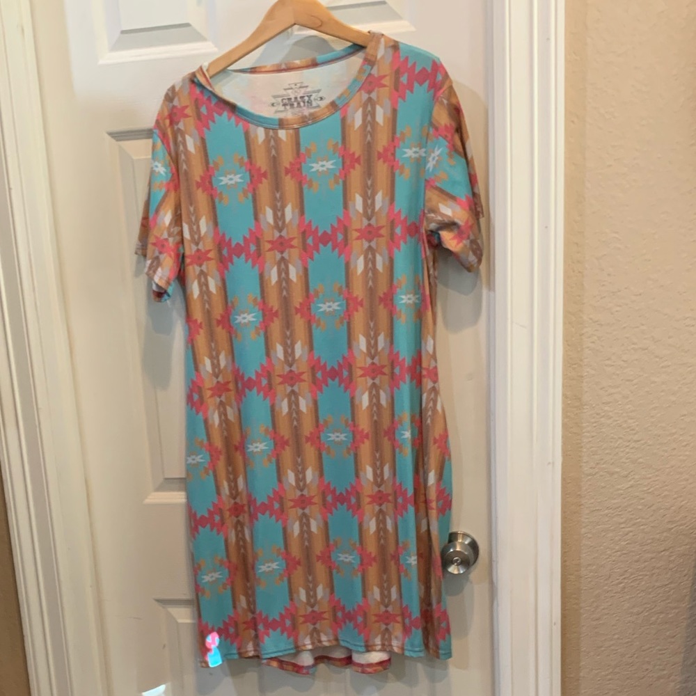 Crazy Train aztec print dress